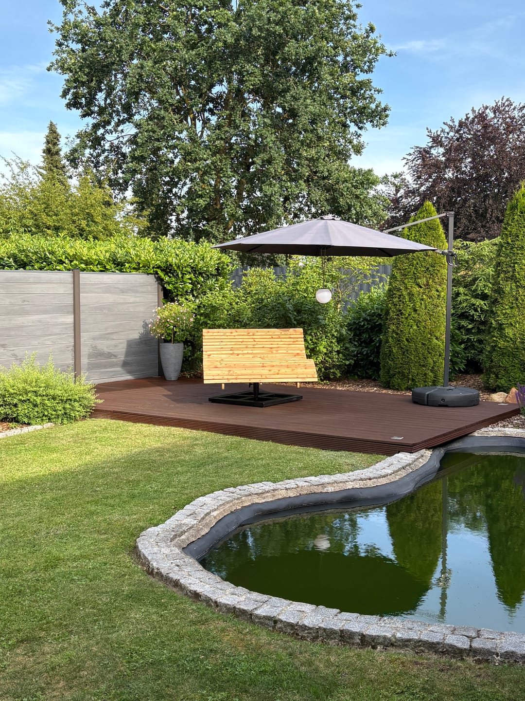 Customer photo review of Doppelliege Schwungliege "Tegernsee" Wellenliege mit Drehgestell