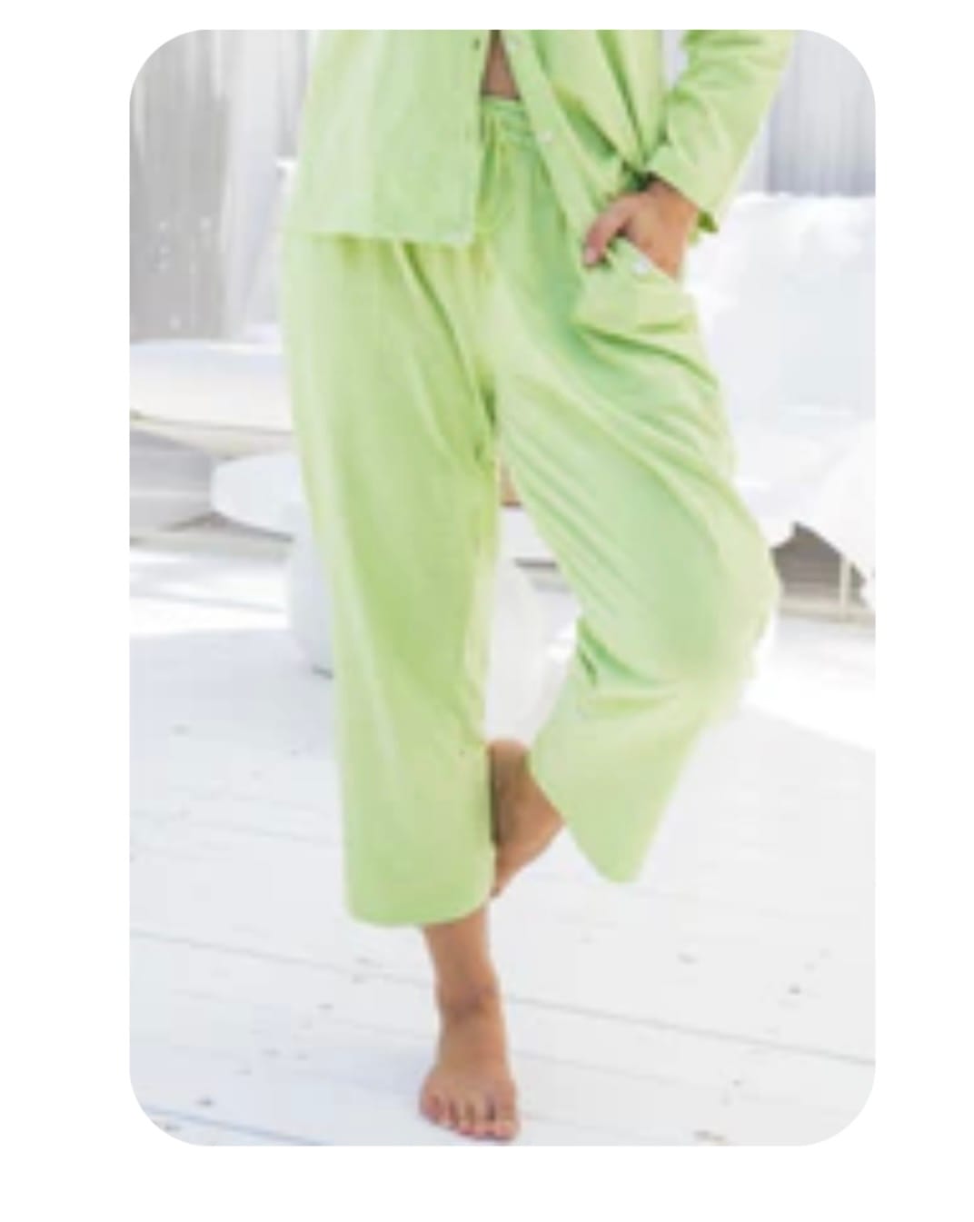 Customer photo review of Classic Beach Cotton Pants