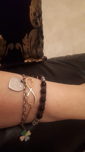 Customer photo review of Pulsera Infinito - Personalizado