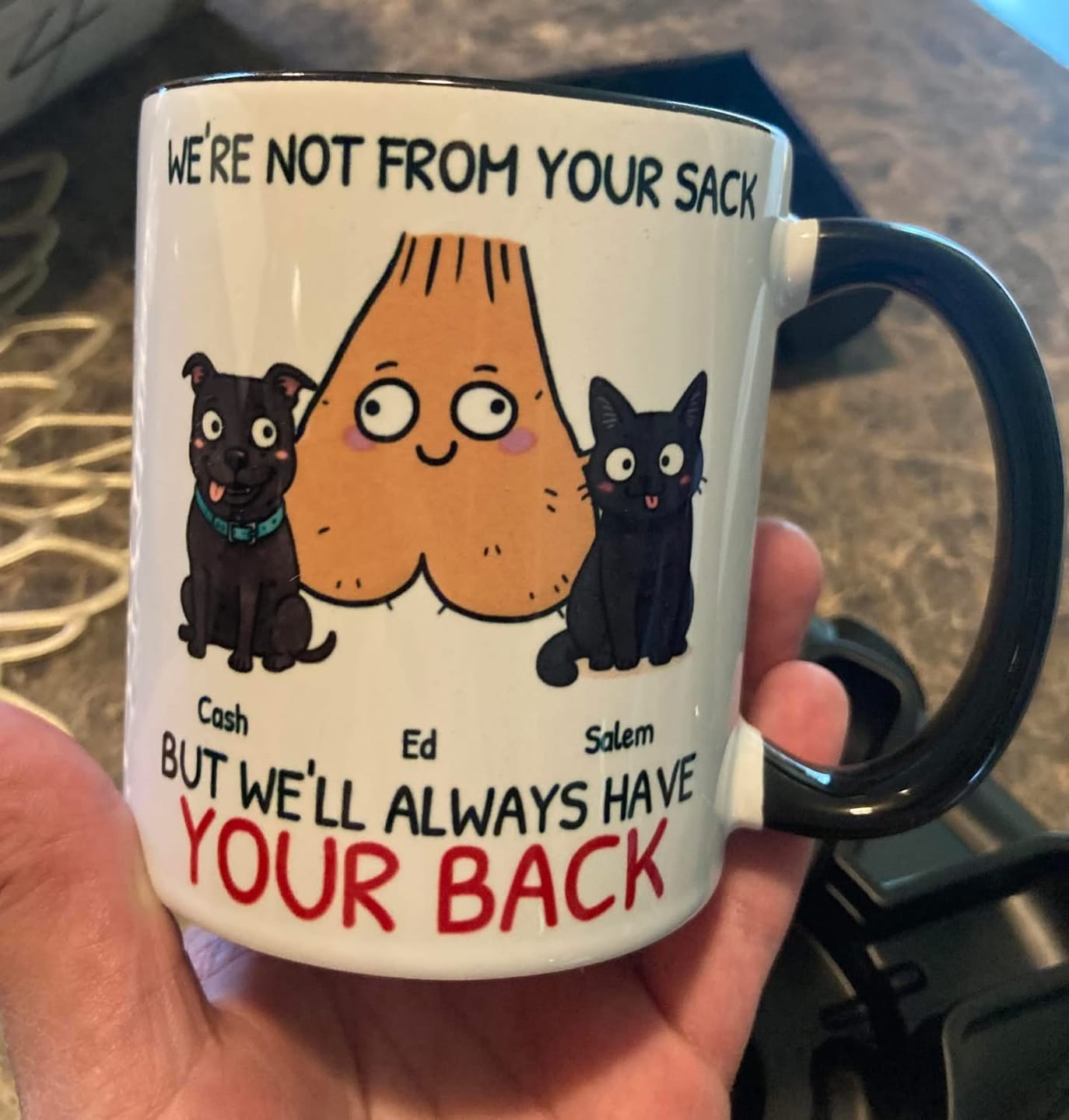 Customer photo review of Personalized Mug - Not from your sack
