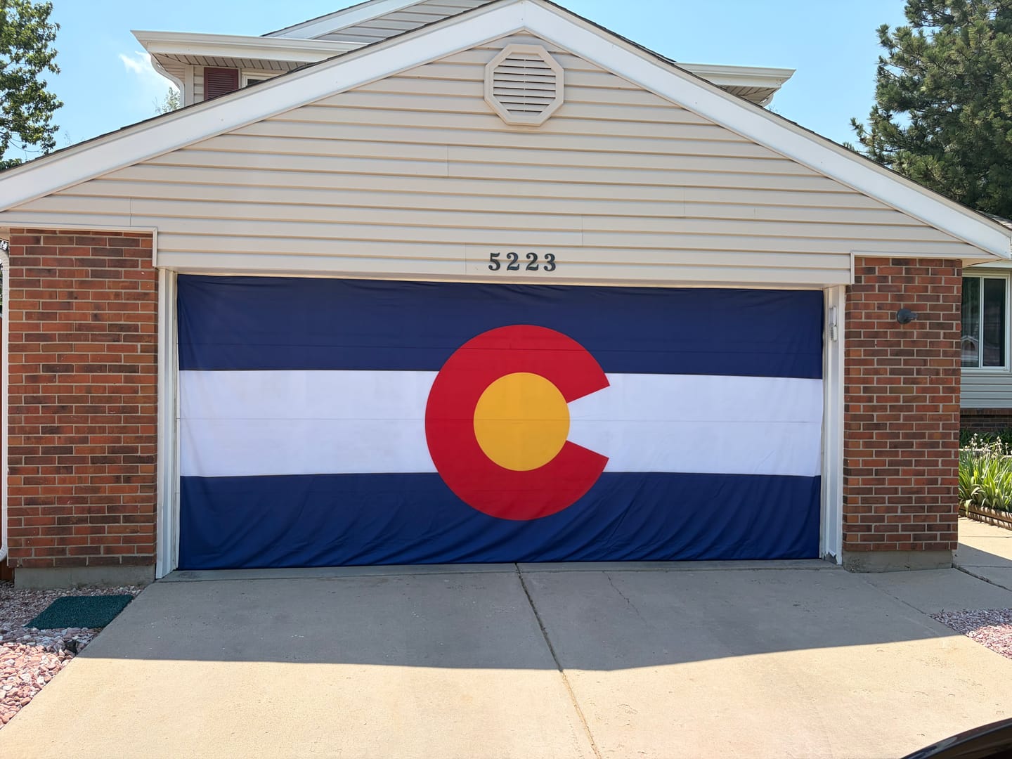 Customer photo review of Custom Double Garage Door Cover