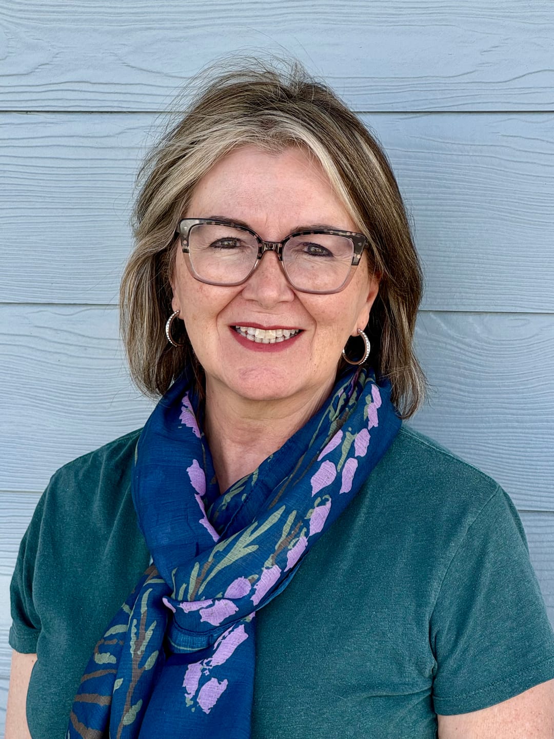 Customer photo review of Larkspur All-Season Scarf