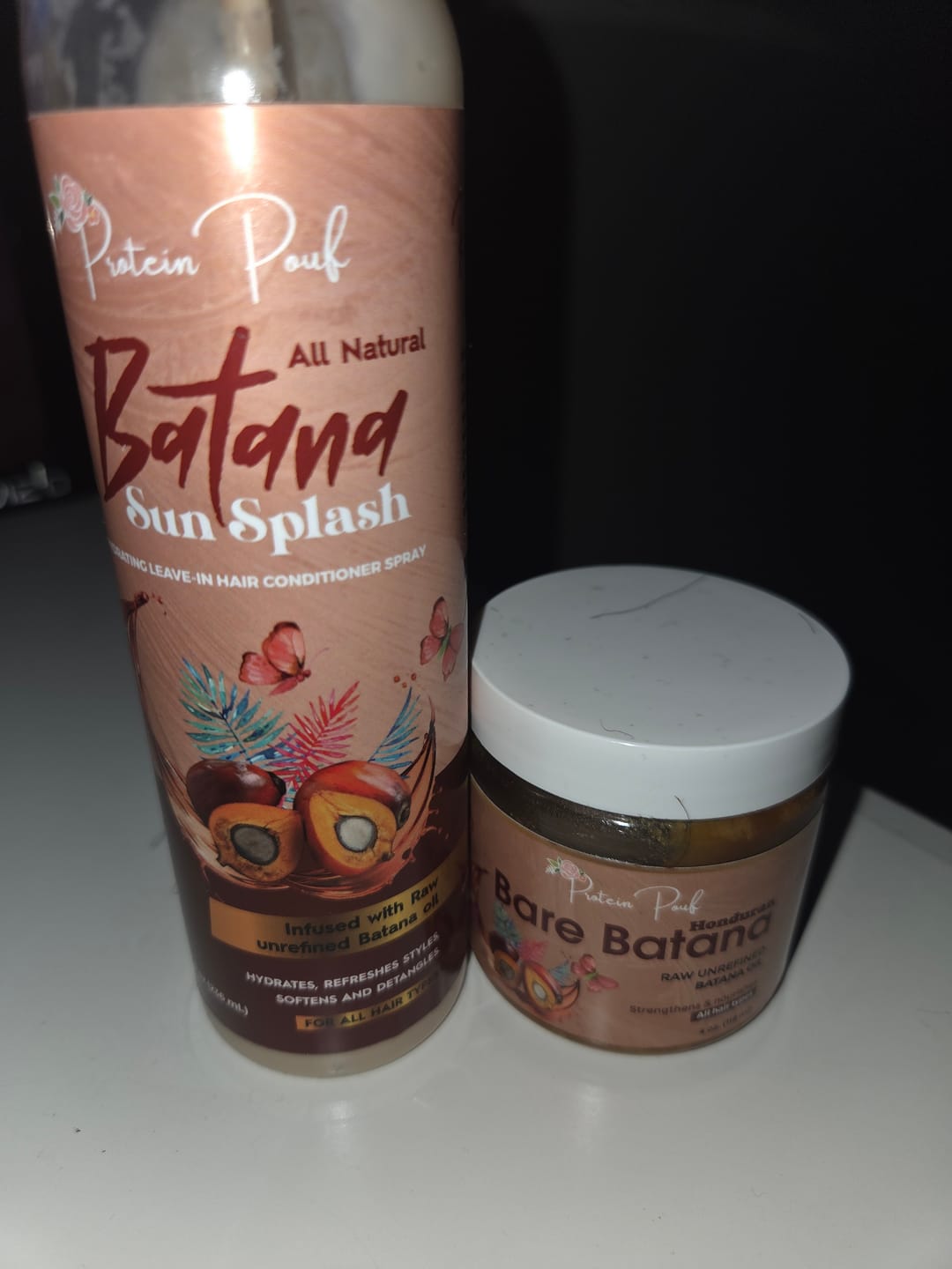 Customer photo review of Batana Basics: Grow, moisturize, condition, Hydrate and seal| Sunsplash + Bare Batana | 2 sizes