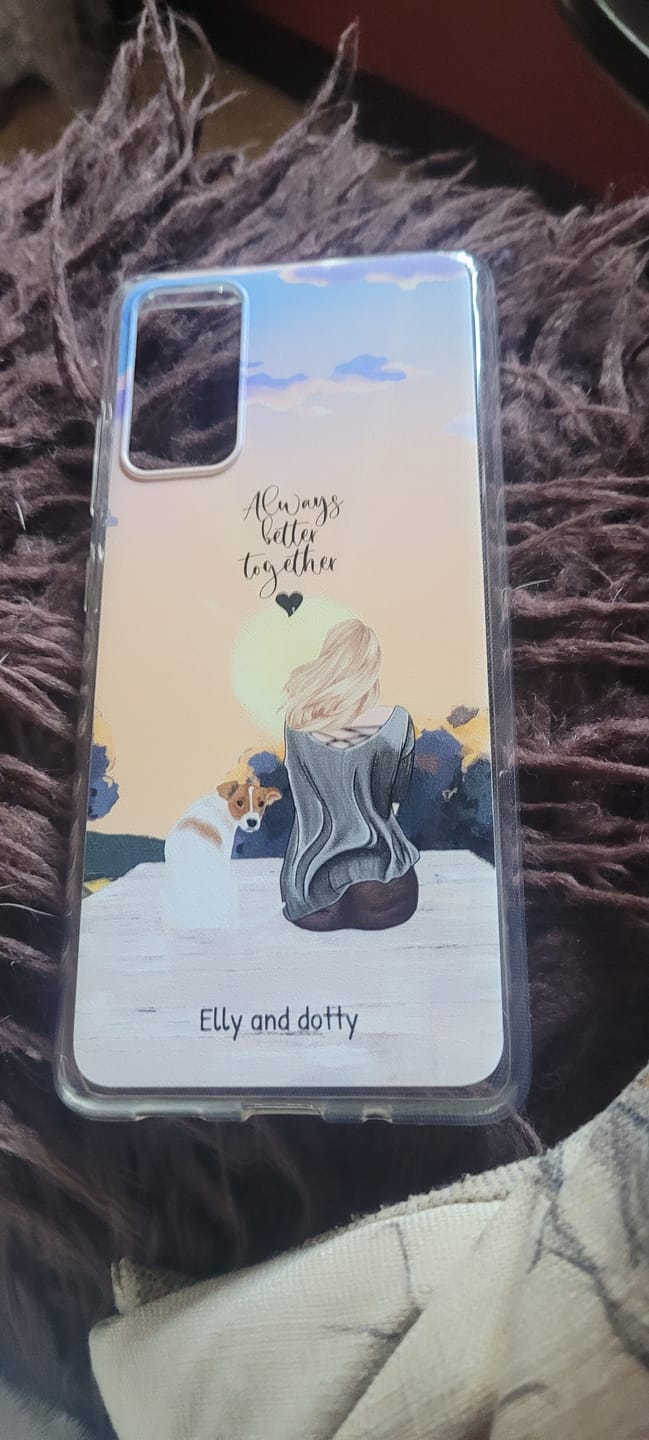 Customer photo review of Seasons with pets - Personalised Phone Case