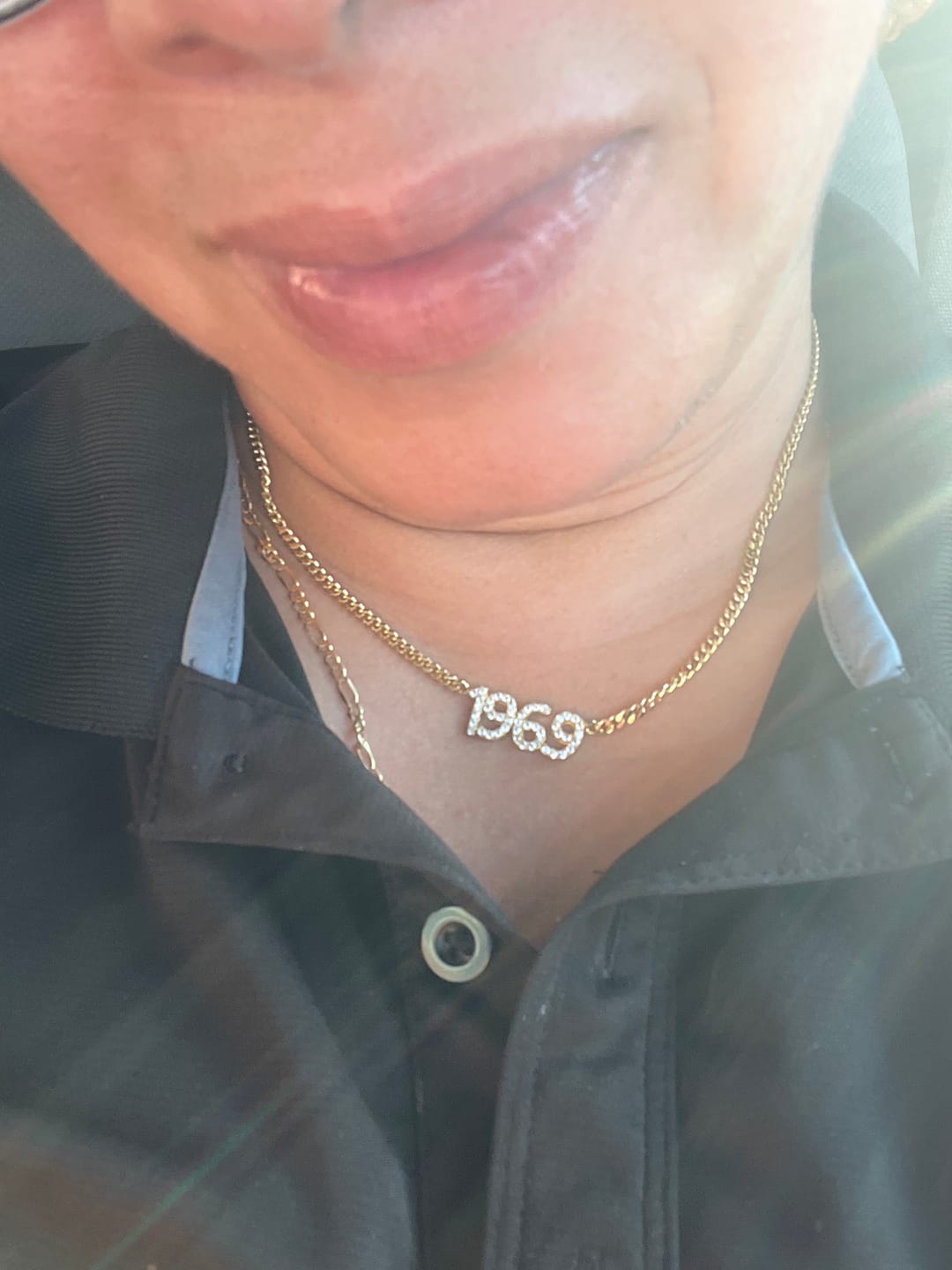 Customer photo review of Iced Year Necklace w/ Cuban Chain