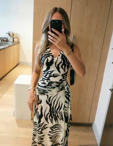 Customer photo review of Miranda Zebra Halter Skirt Set