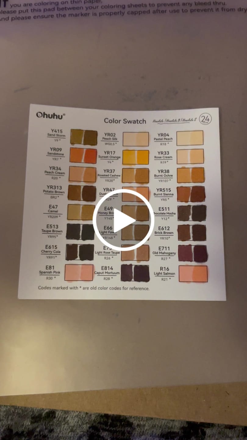 Customer video review of Ohuhu Honolulu 24 Skin Tone Colors Dual Tips Portrait Alcohol Art Markers (New Color Codes)