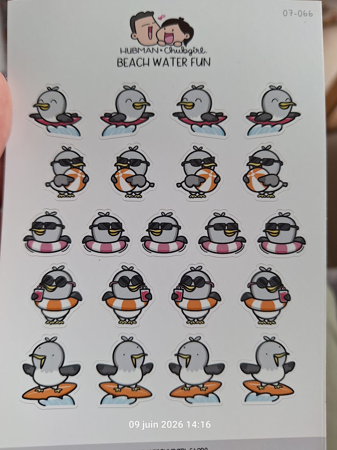 Customer photo review of Beach Water Fun Planner Stickers