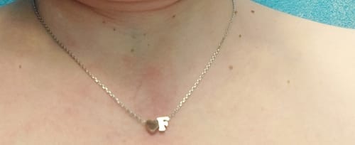 Customer photo review of Collar Letra Amor