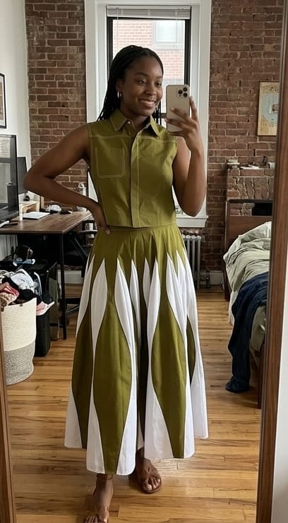 Customer photo review of Sleeveless Solid Color Lapel Blouses&Shirts Tops