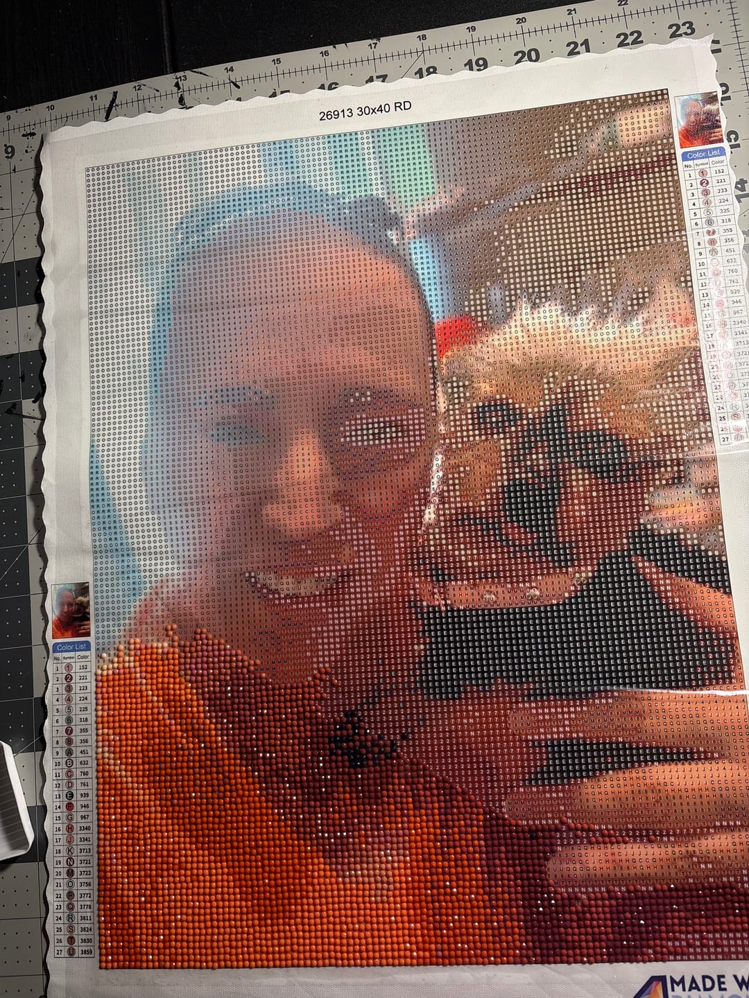 Customer photo review of Custom Diamond Painting Kit