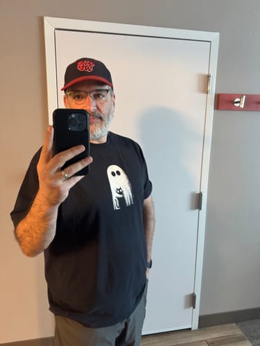 Stephen W. wearing Haunted - Premium