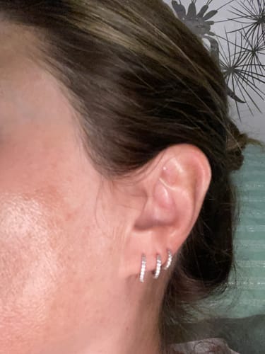 Customer photo review of Pendientes Triple Aros