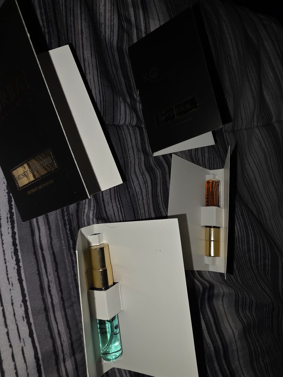 Customer photo review of Korbaj Discovery Perfume Sample Set – 4 pcs (20ml)