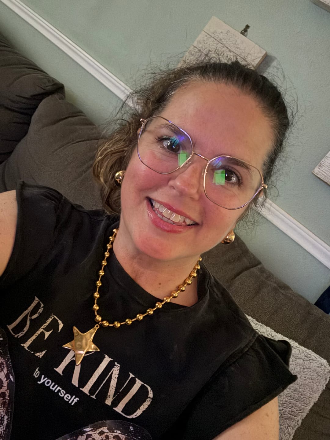 Customer photo review of Barb & Star Necklace || Gold On Gold