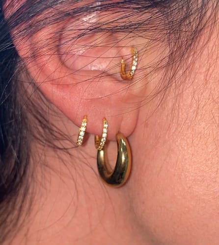 Customer photo review of Pendientes Triple Aros