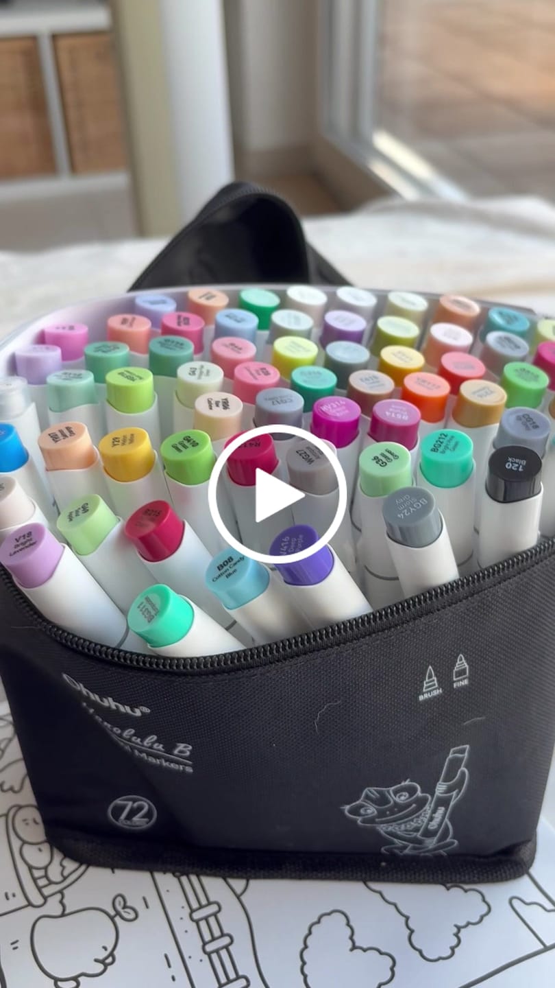 Customer video review of Ohuhu Honolulu 72 Colors Dual Tips Alcohol Art Markers (New Color Codes)