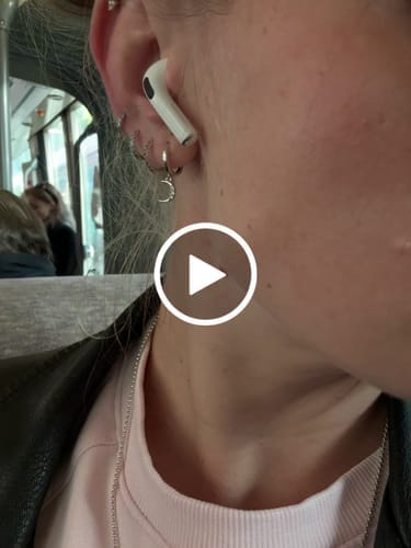 Customer photo review of Pendientes Triple Aros