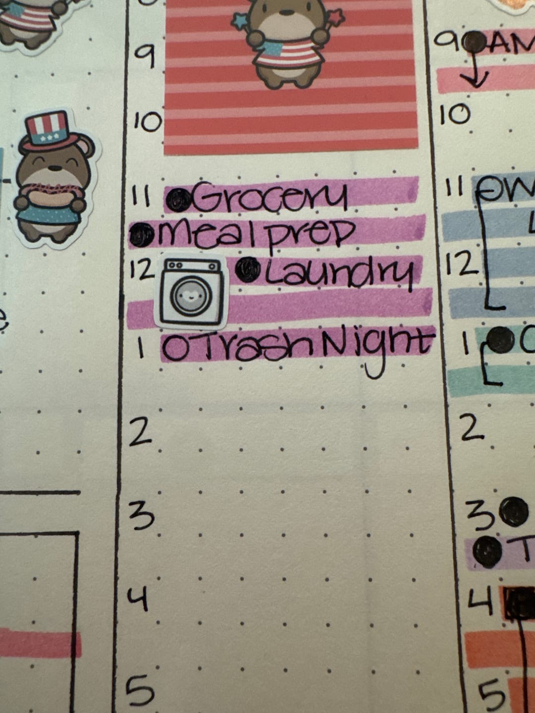 Customer photo review of Tiny Icons - Laundry Planner Stickers