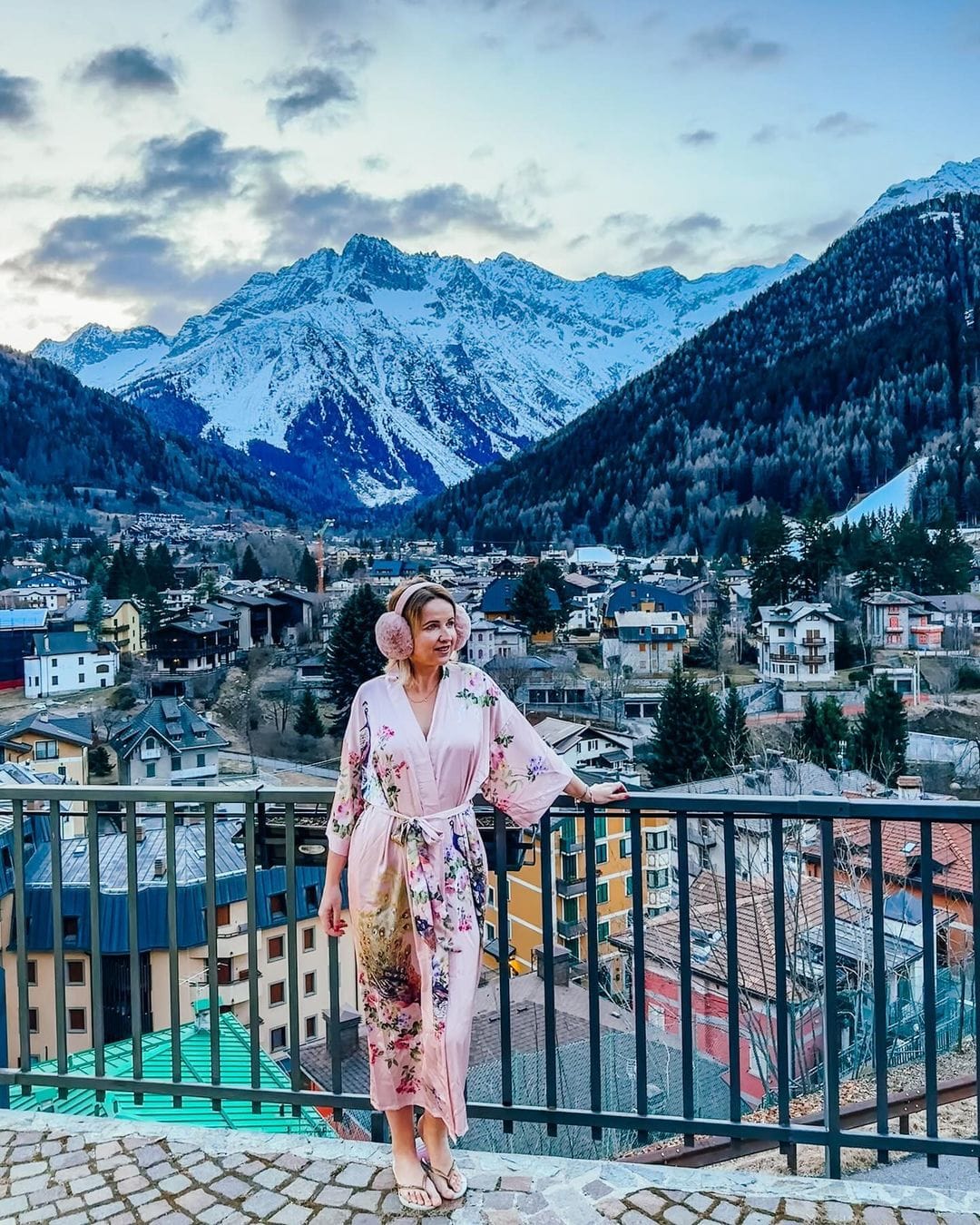 Customer photo review of Peacock Pink Kimono Robe