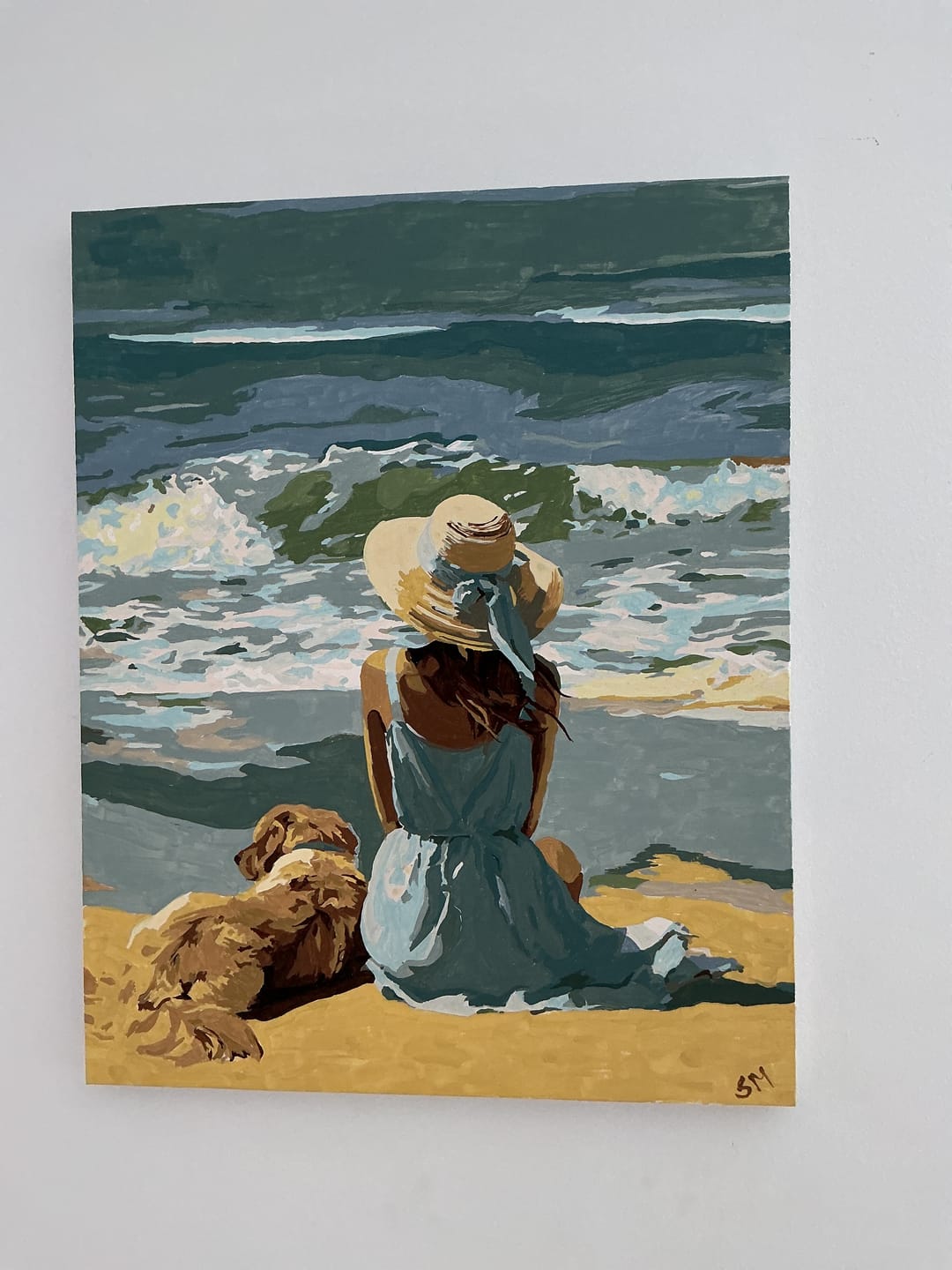 Customer photo review of Waves of Calm | Paint by Number