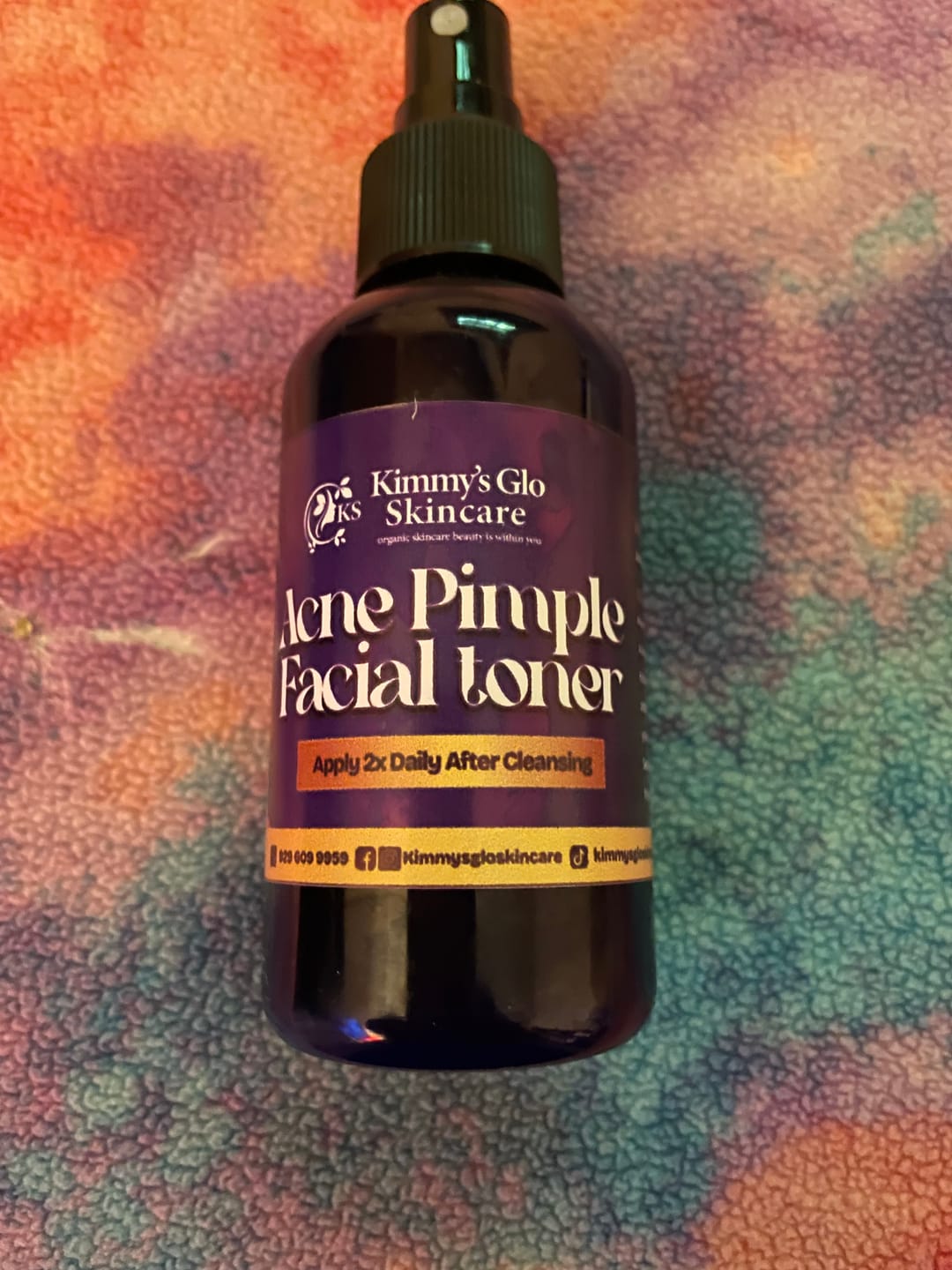Customer photo review of Acne pimple toner