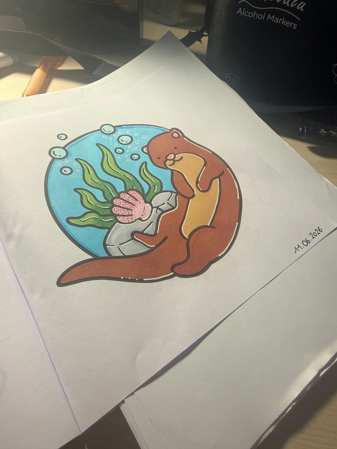 Customer photo review of Ohuhu Honolulu 96 Pastel Colors Alcohol Art Markers - Sweetness & Blossoming (New Color Codes)