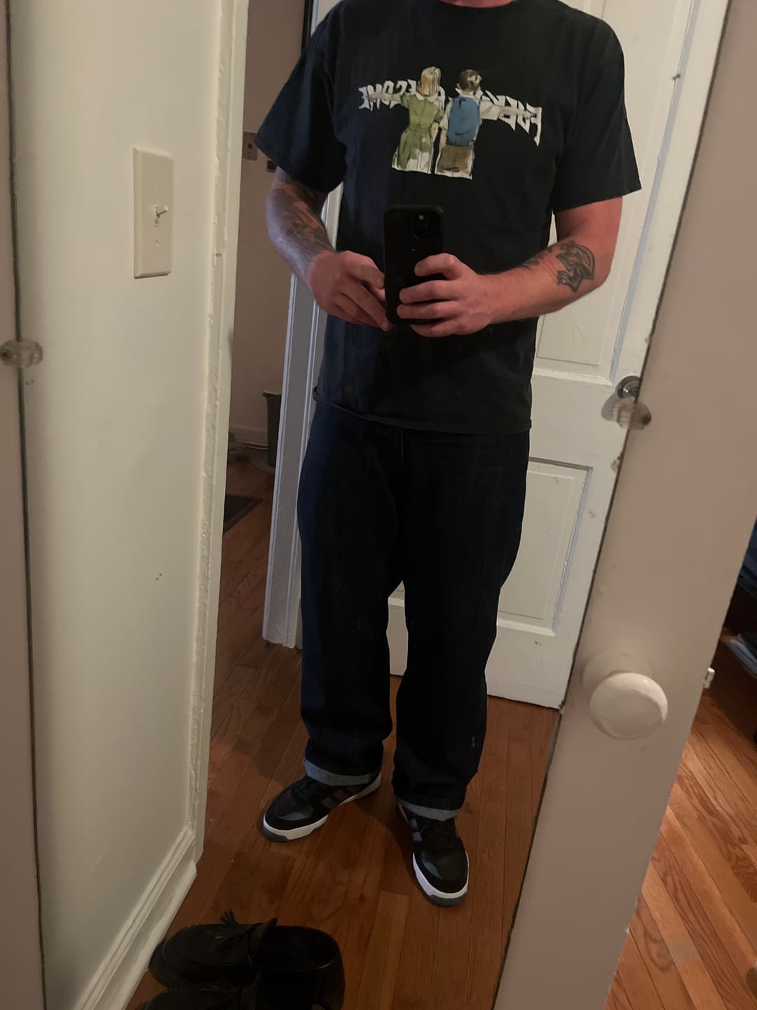 Customer photo review of Straight-wide Selvedge Denim Indigo