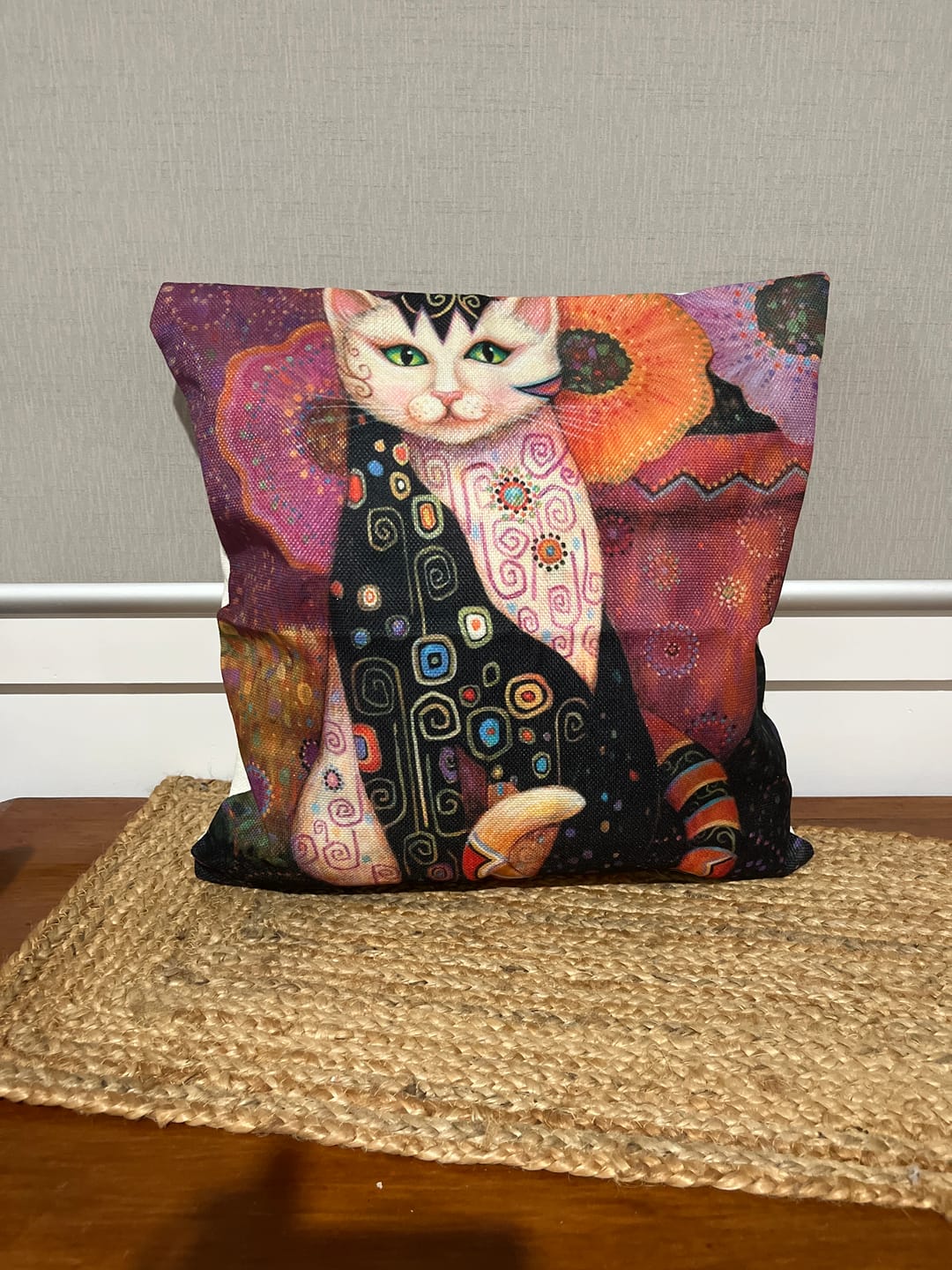 Customer photo review of Printed Cartoon Fashion Vintage Sofa Cushion Pillow Pillowcase