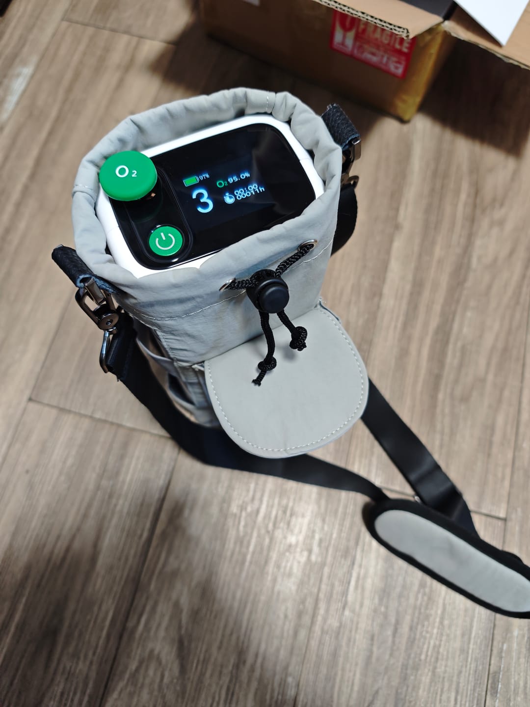 Customer photo review of Portable 1-5L Adjustable Pulse Flow 6 Hours Battery Oxygen Concentrator - 1009S