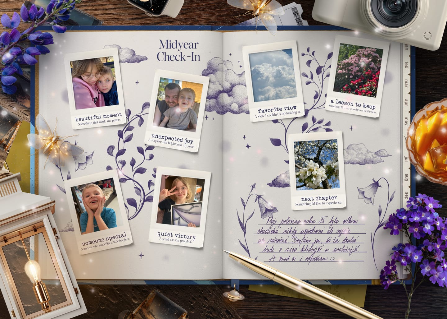 Customer photo review of Free Midyear Check-In Digital Journal Spread