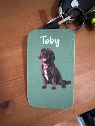 Customer photo review of Pet portrait - Personalised Keychain
