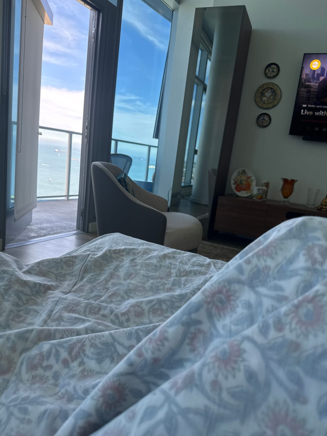 Customer photo review of Florish Organic Muslin Blanket — Hand Block Printed