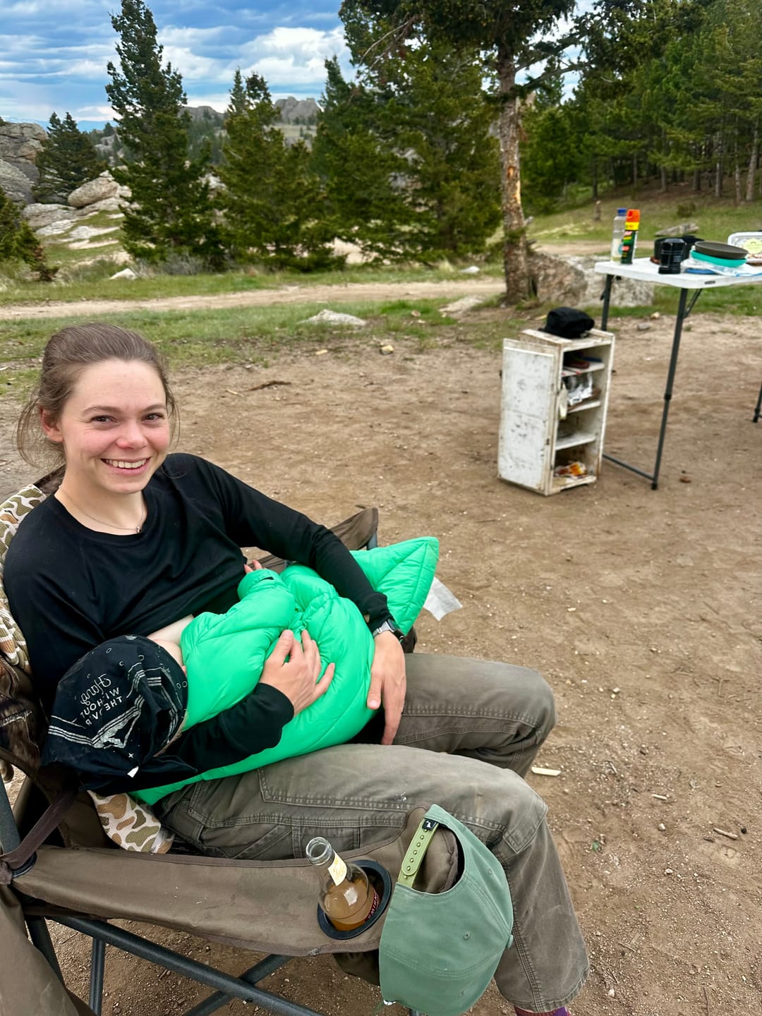 Customer photo review of Merino Wool Nursing Long Sleeve Top