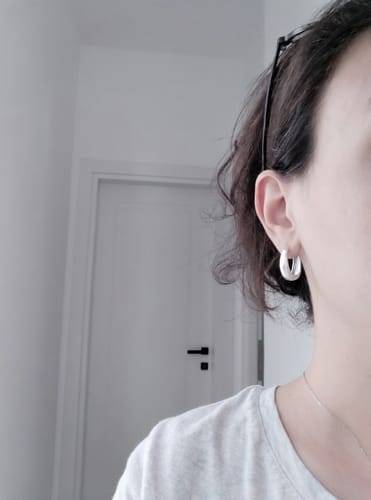 Customer photo review of Pendientes Aros Oval