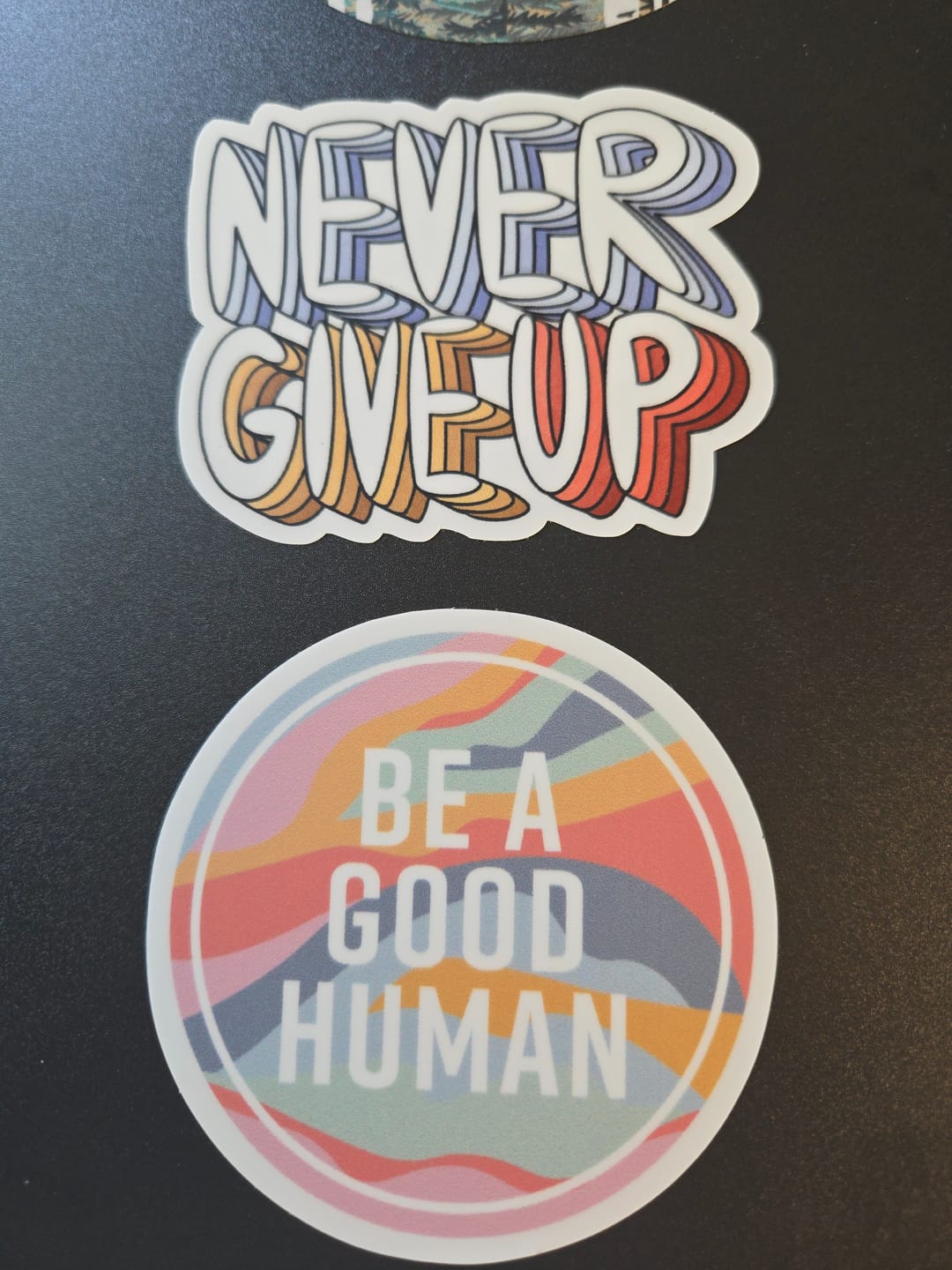 Customer photo review of Be A Good Human Sticker