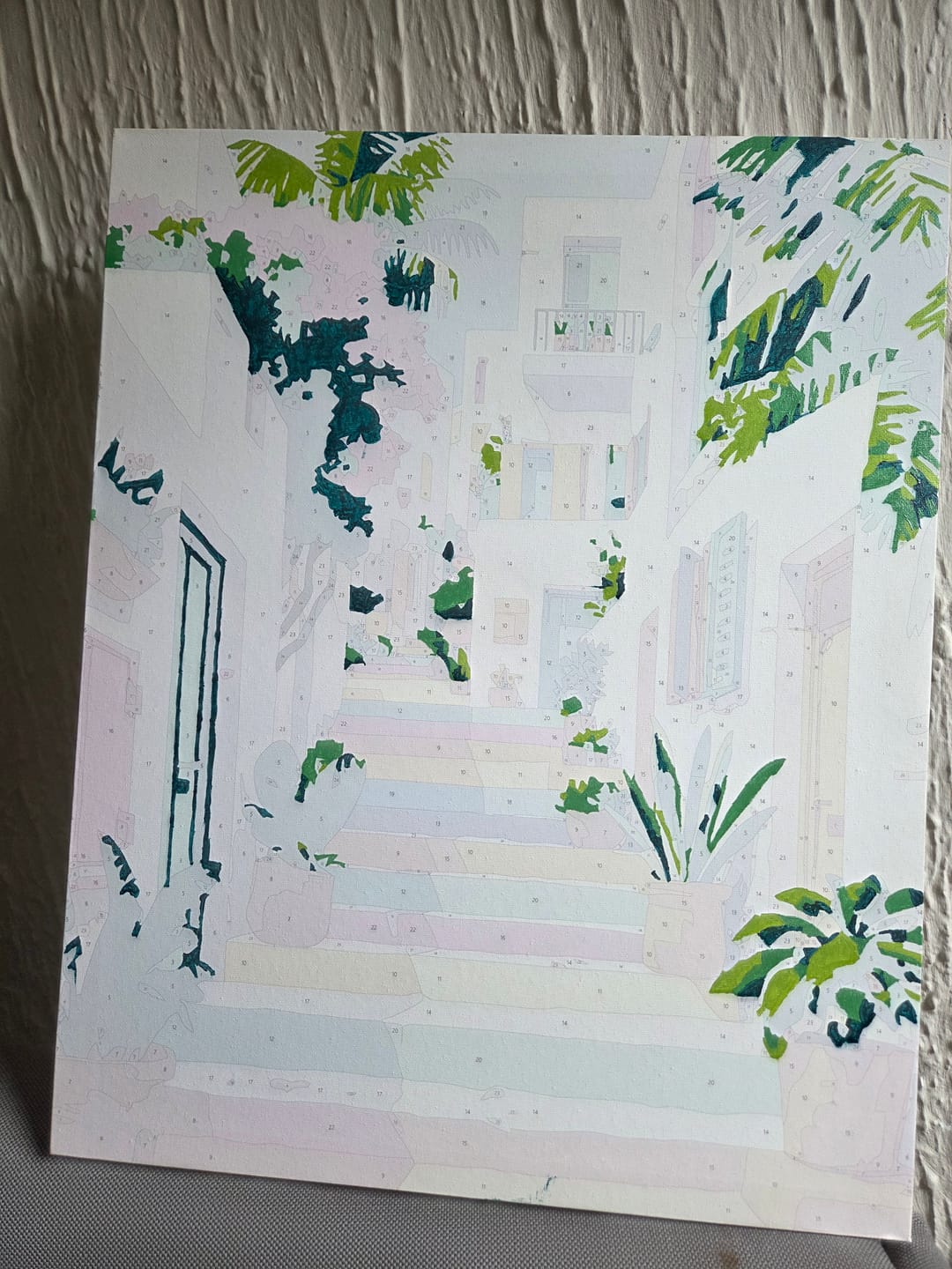 Customer photo review of A rainbow stairs | Paint by Number