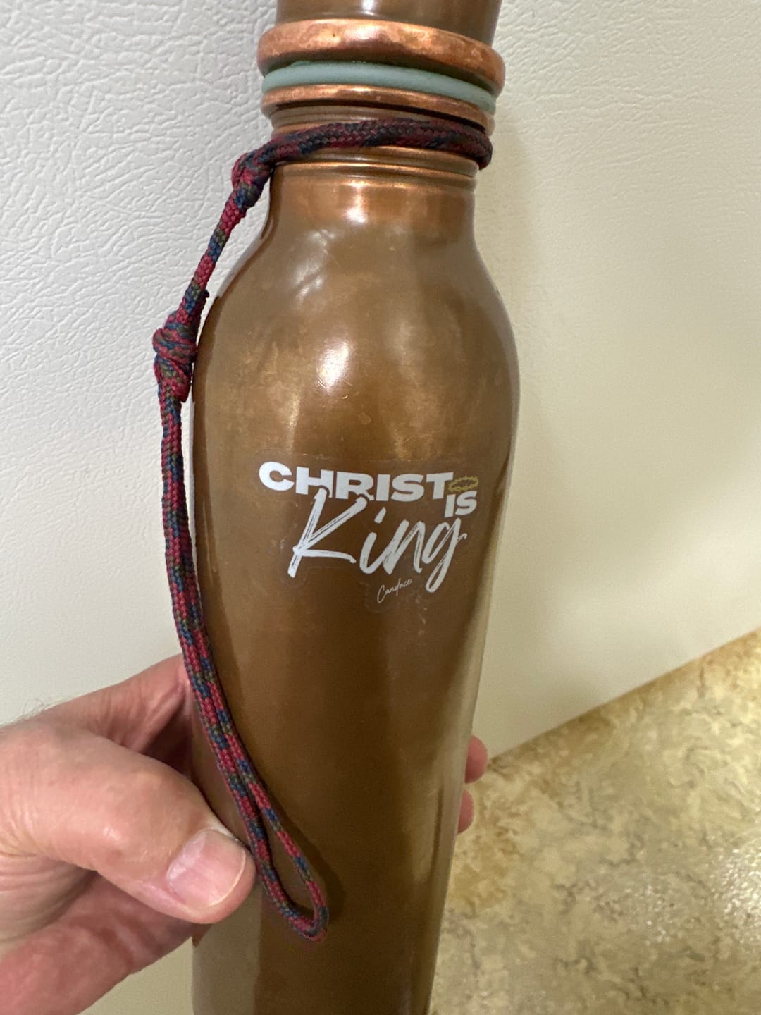 Customer photo review of Christ is King Sticker