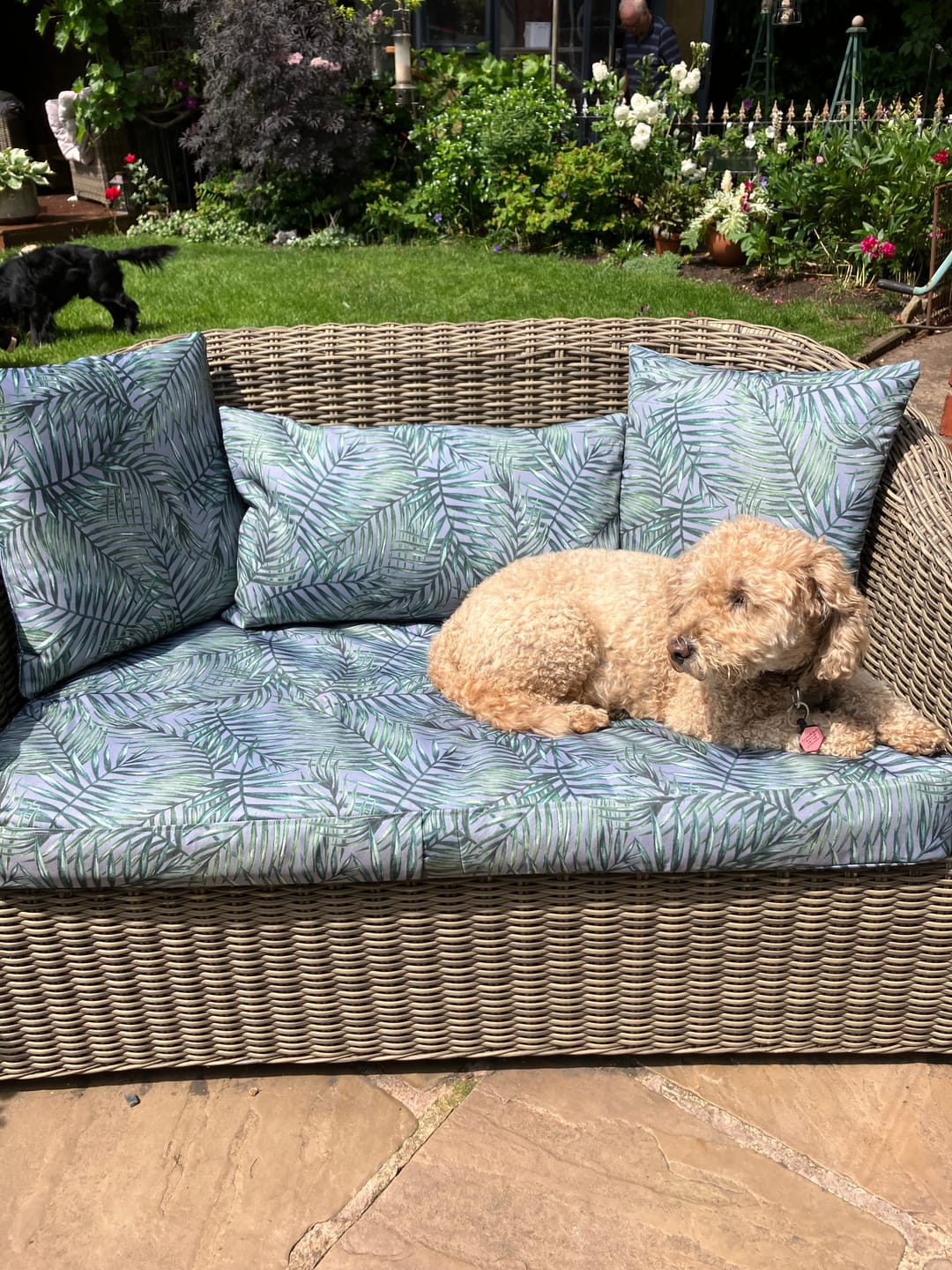 Customer photo review of Tropical Leaves Water Resistant Fabric