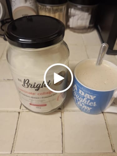 Customer video review of Be Bright Luminate Collagen Powder Jar 500g - Hydrolyzed Collagen Supplement