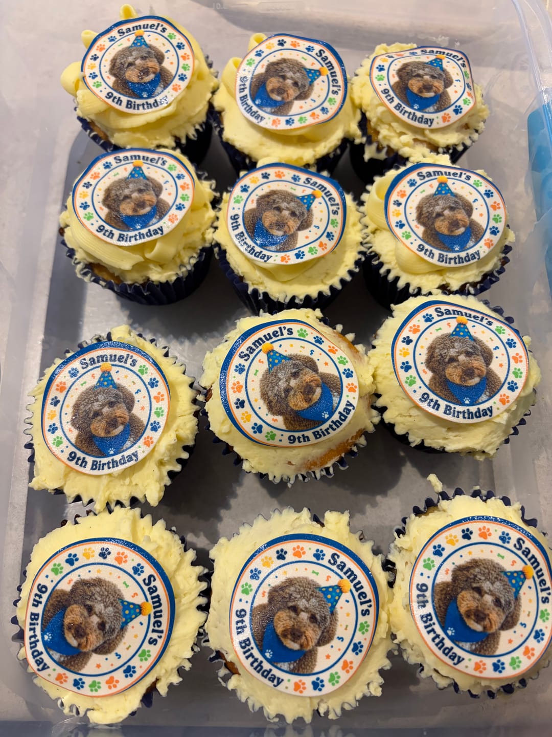 Customer photo review of 15 x 5 cm Pre-cut Standard Cupcake Custom Edible Icing Images