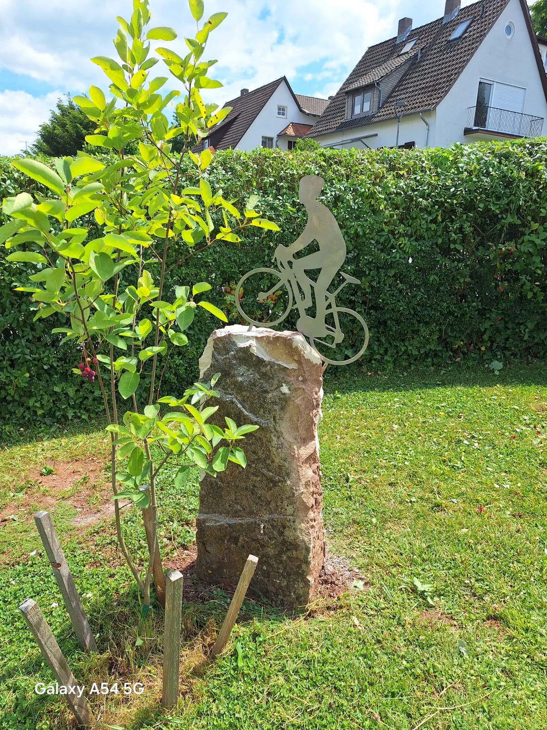 Customer photo review of Gartenstecker Radfahrer