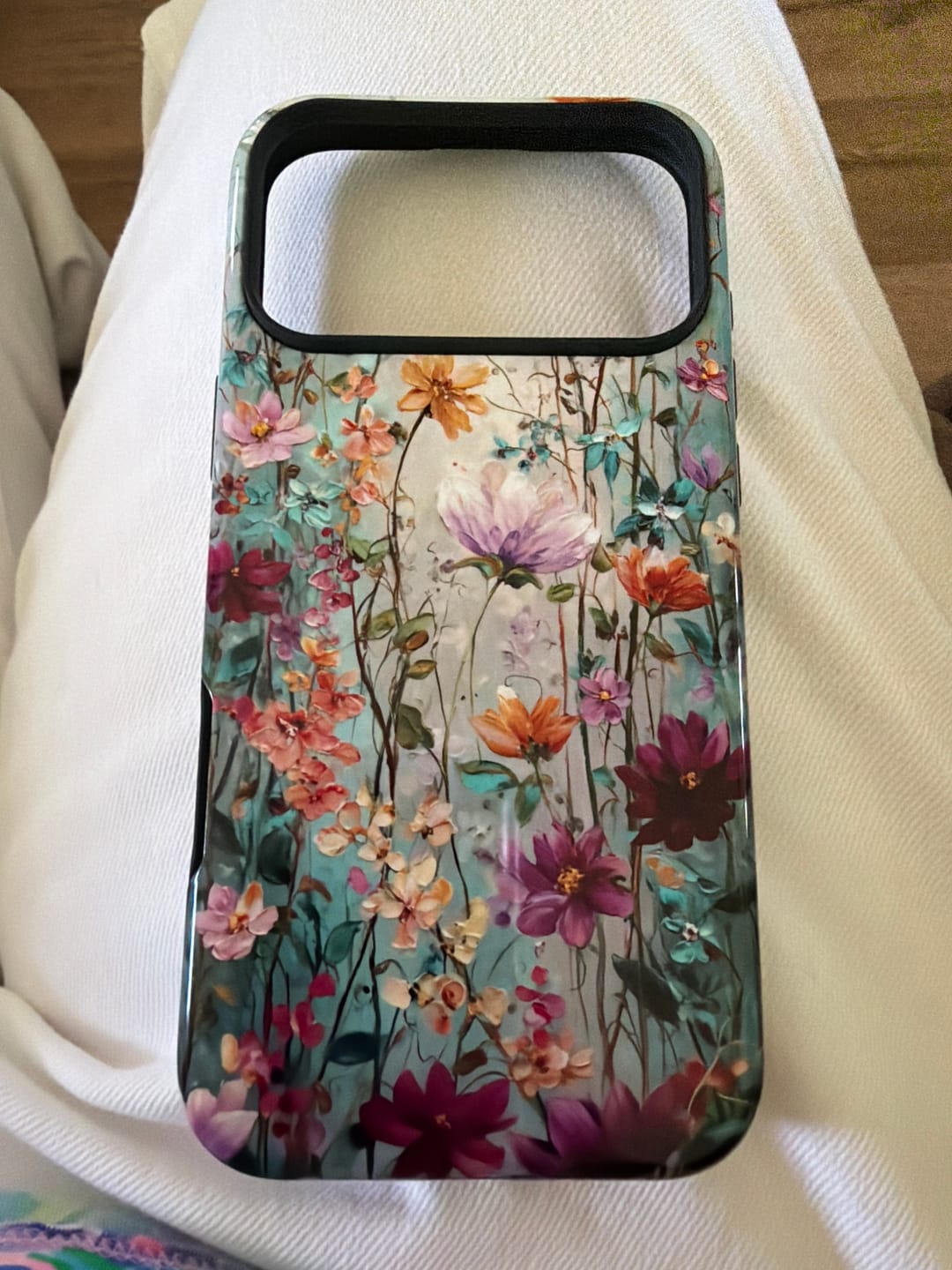Customer photo review of Wildflower Symphony Design iPhone Case