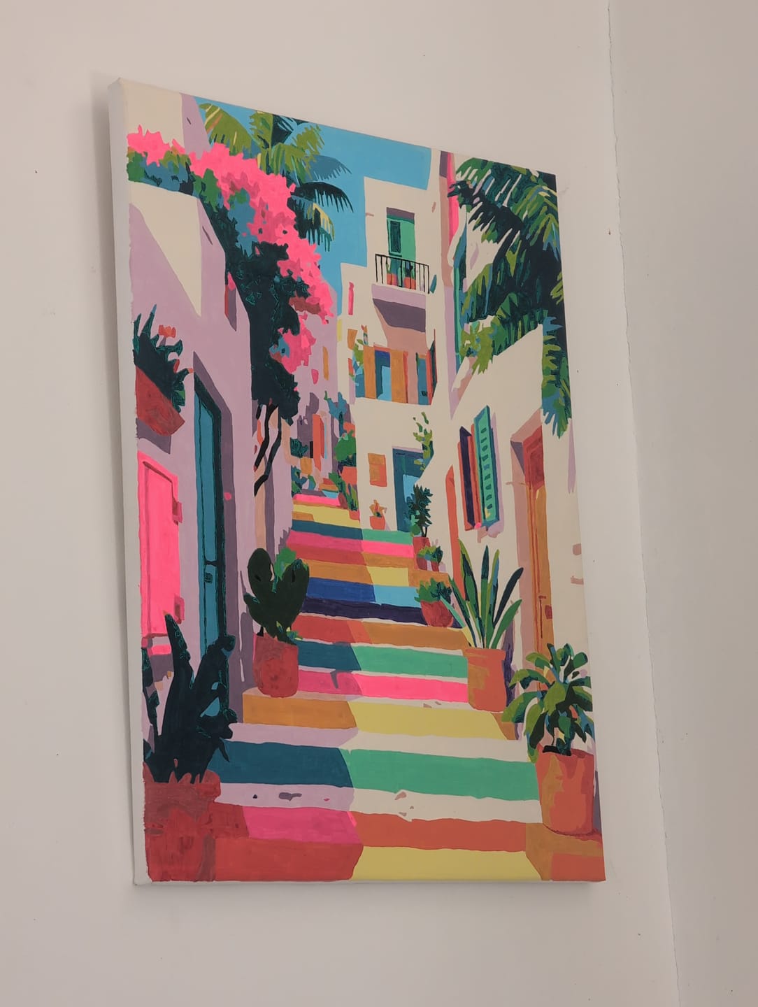 Customer photo review of A rainbow stairs | Paint by Number