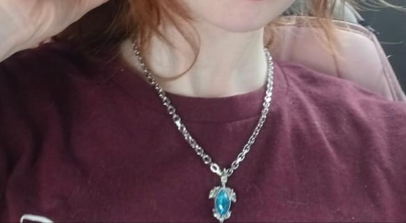 Customer photo review of BIRTHSTONE PENDANT
