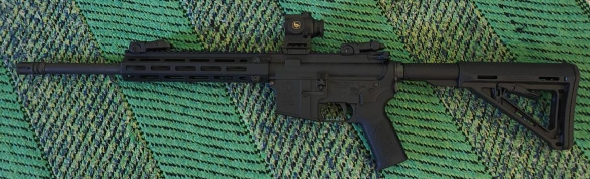 Customer photo review of Paragon 1×18 Mini Prism Scope Red & Green Reticle | CQB