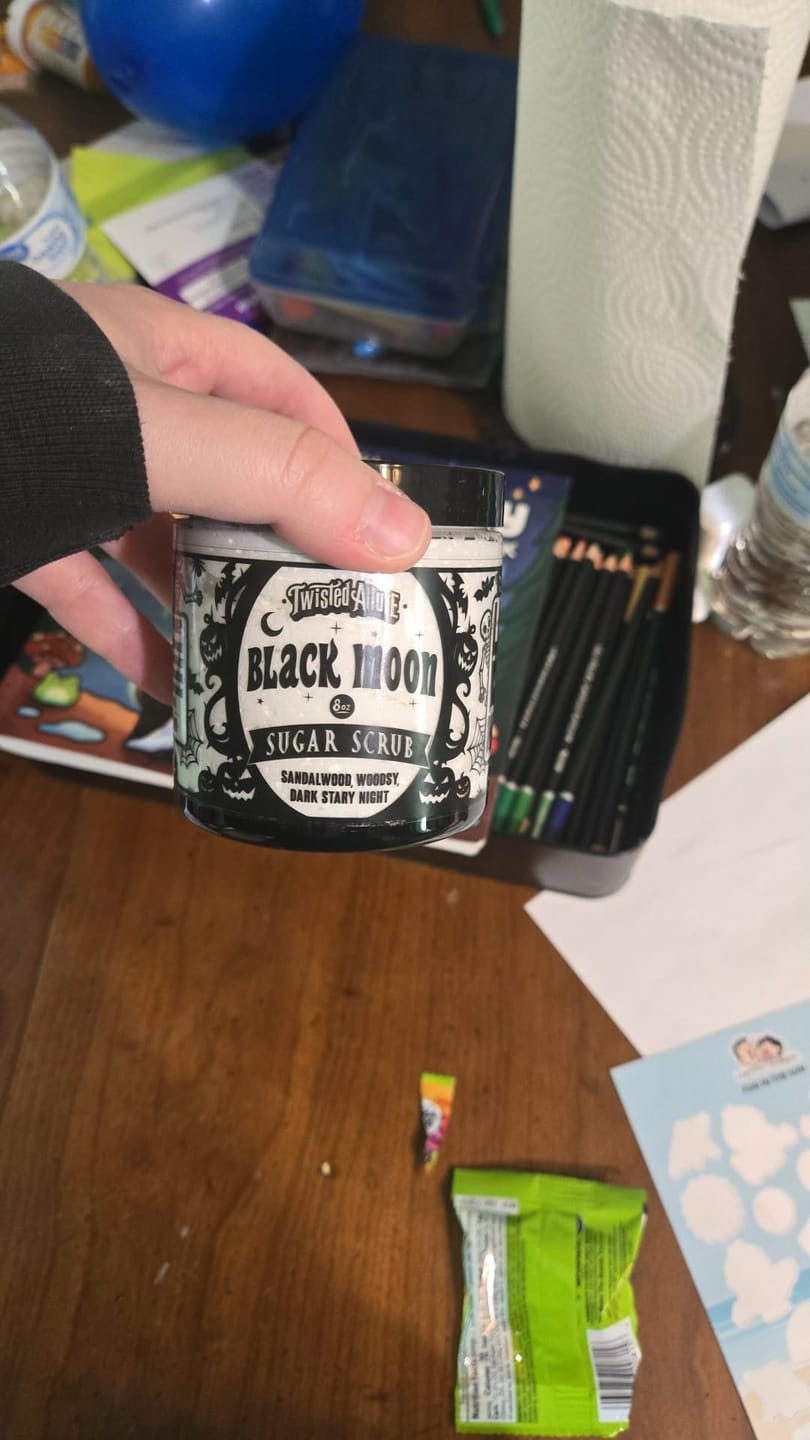 Customer photo review of Black Moon Sugar Scrub
