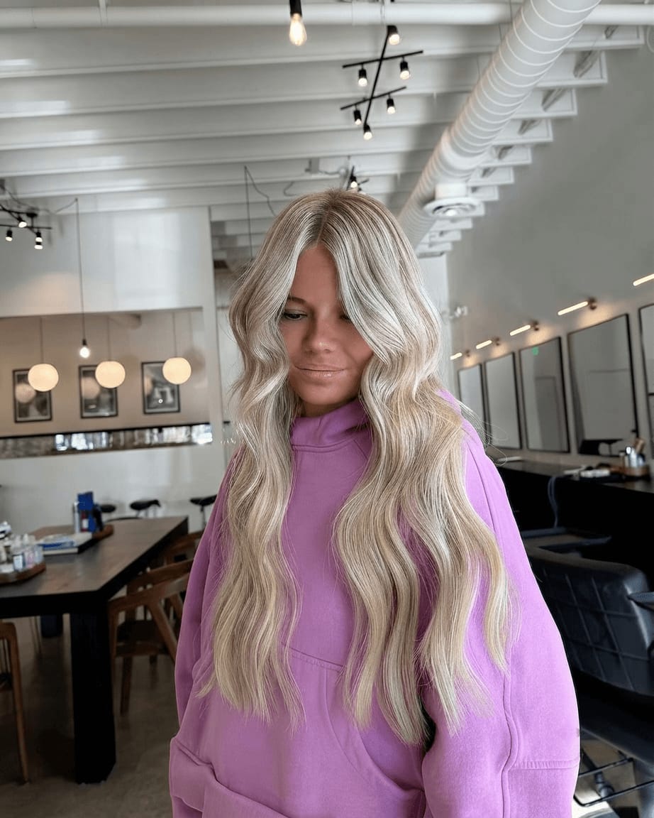 Customer photo review of Virgin Genius Weft Brazilian Human Hair Beige Blonde Highlights (#18P613)