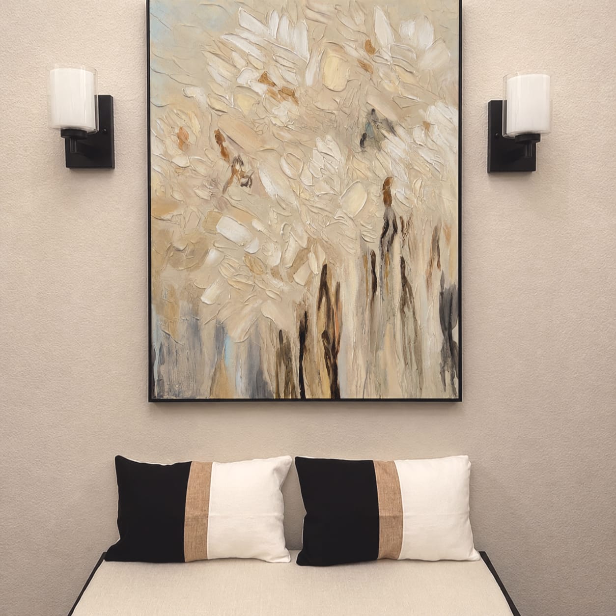 Customer photo review of Flower & Tree Abstract Textured Wall Art #ML120