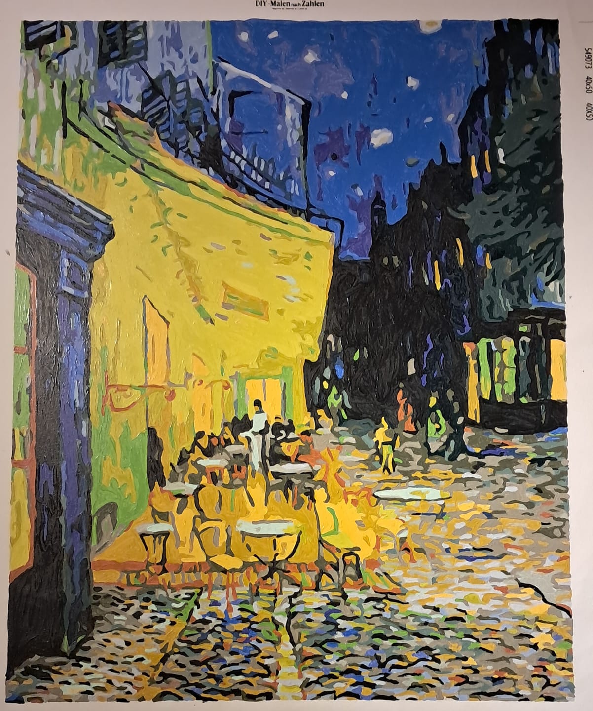 Customer photo review of Malen nach Zahlen - Caféterrasse am Abend - Vincent van Gogh